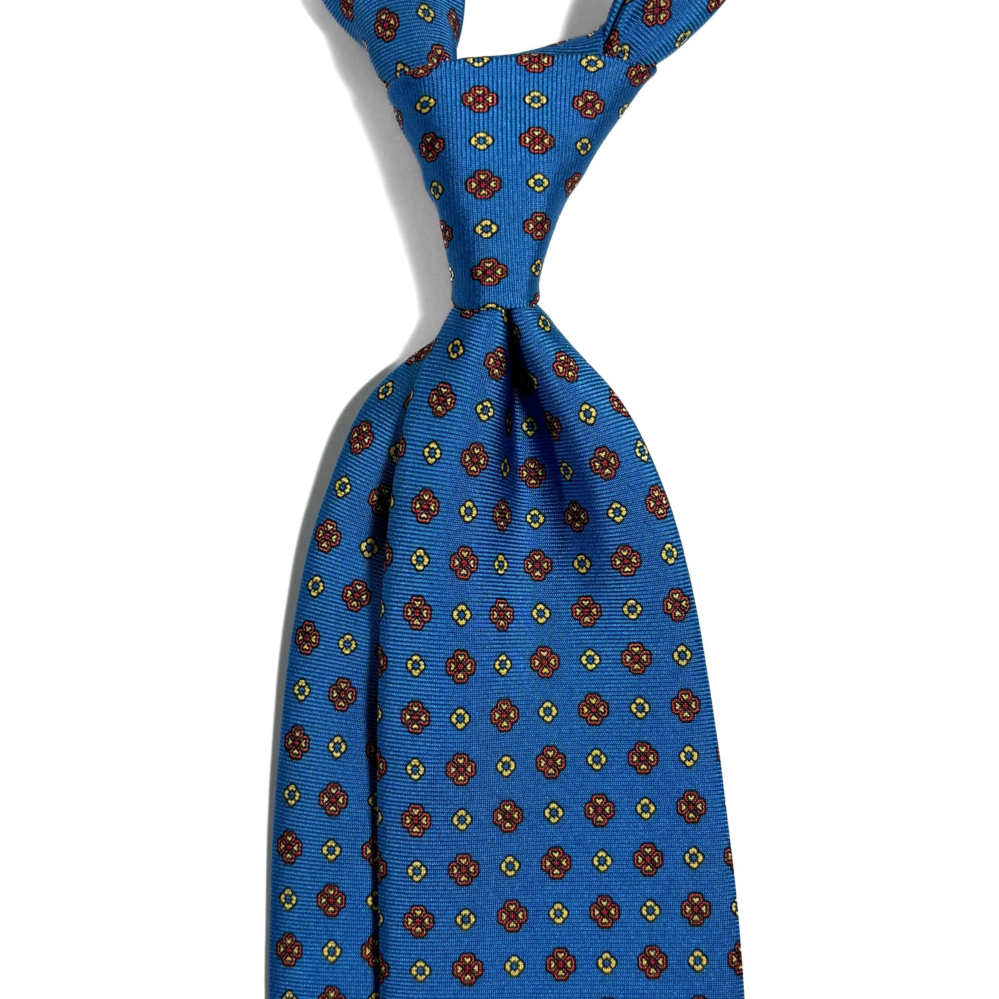 Aqua Blue Floral Silk Tie