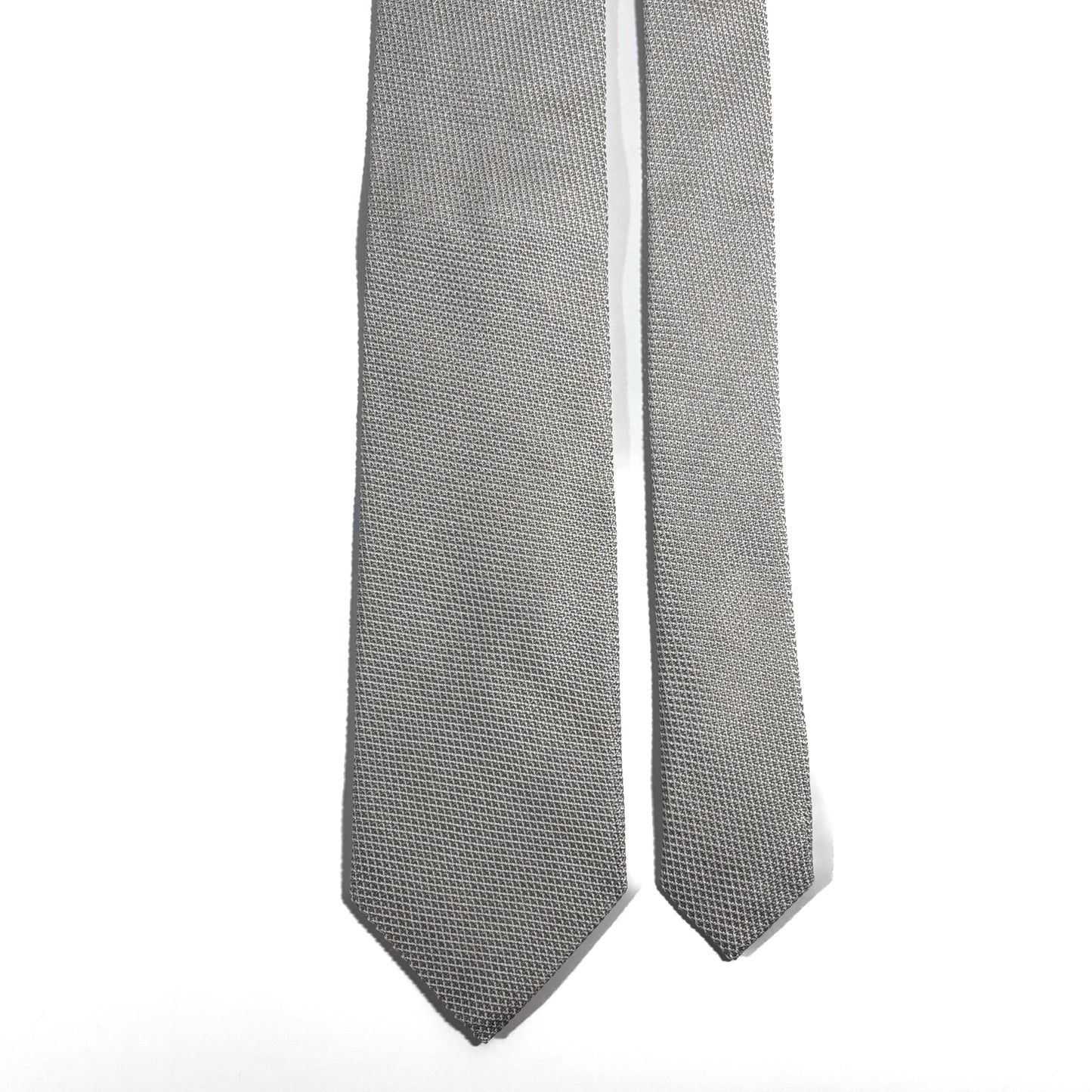 Silver Silk Grenadine Tie (Garza Fina)