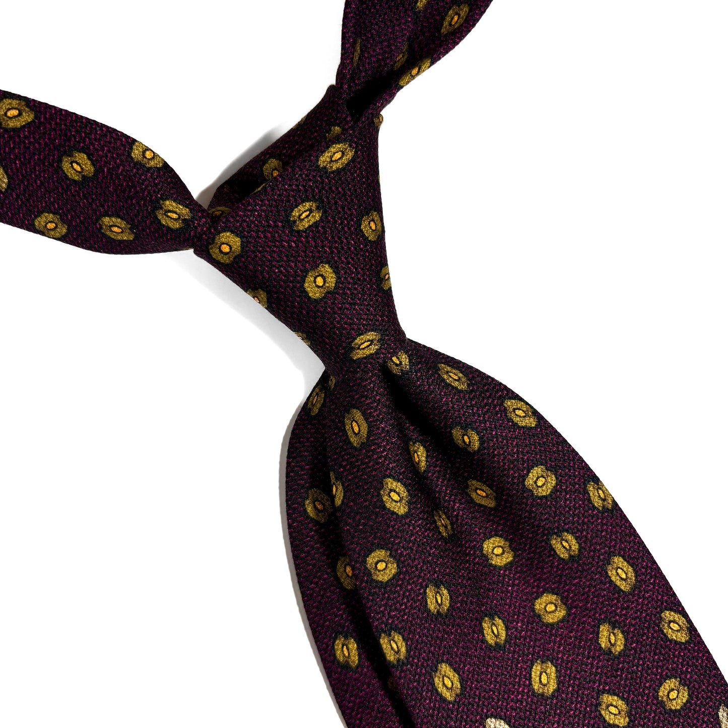 Purple Foulard Printed Micro-Grenadine Silk Tie