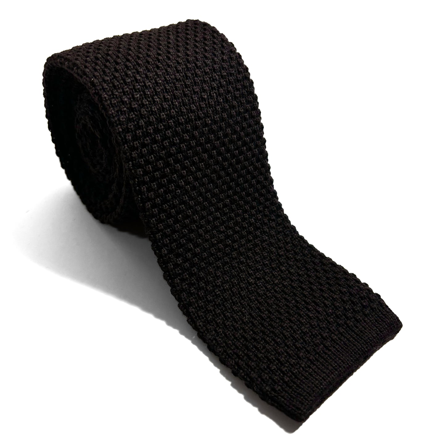 Fine Dark Brown Wool Knitted Tie