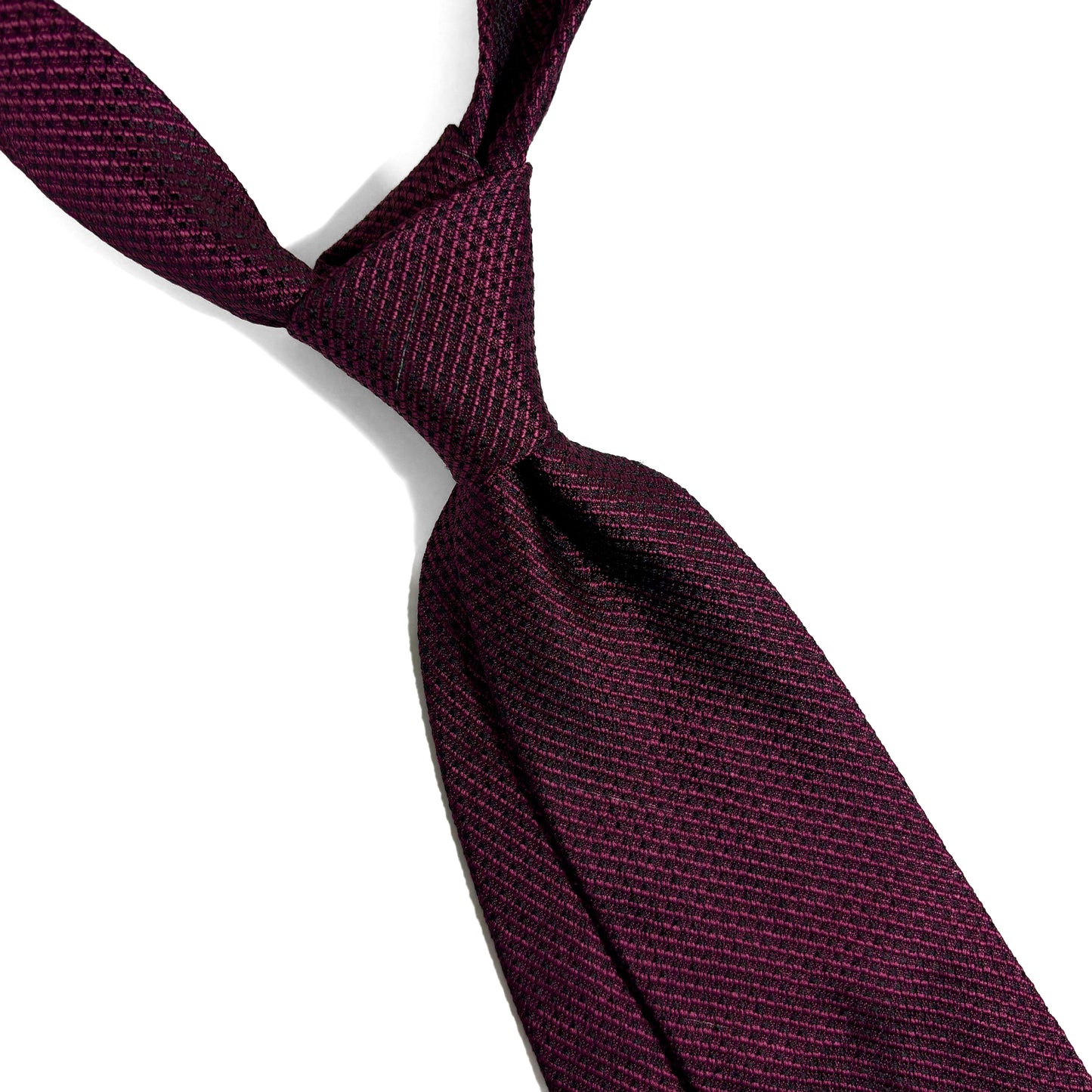 Bordeaux Streaked Silk Grenadine Tie (English Weave)