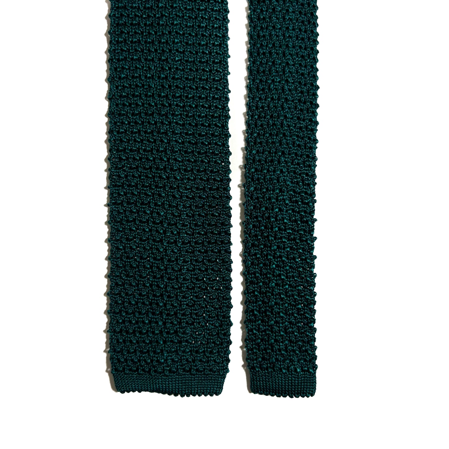 Bottle Green Silk Knitted Tie