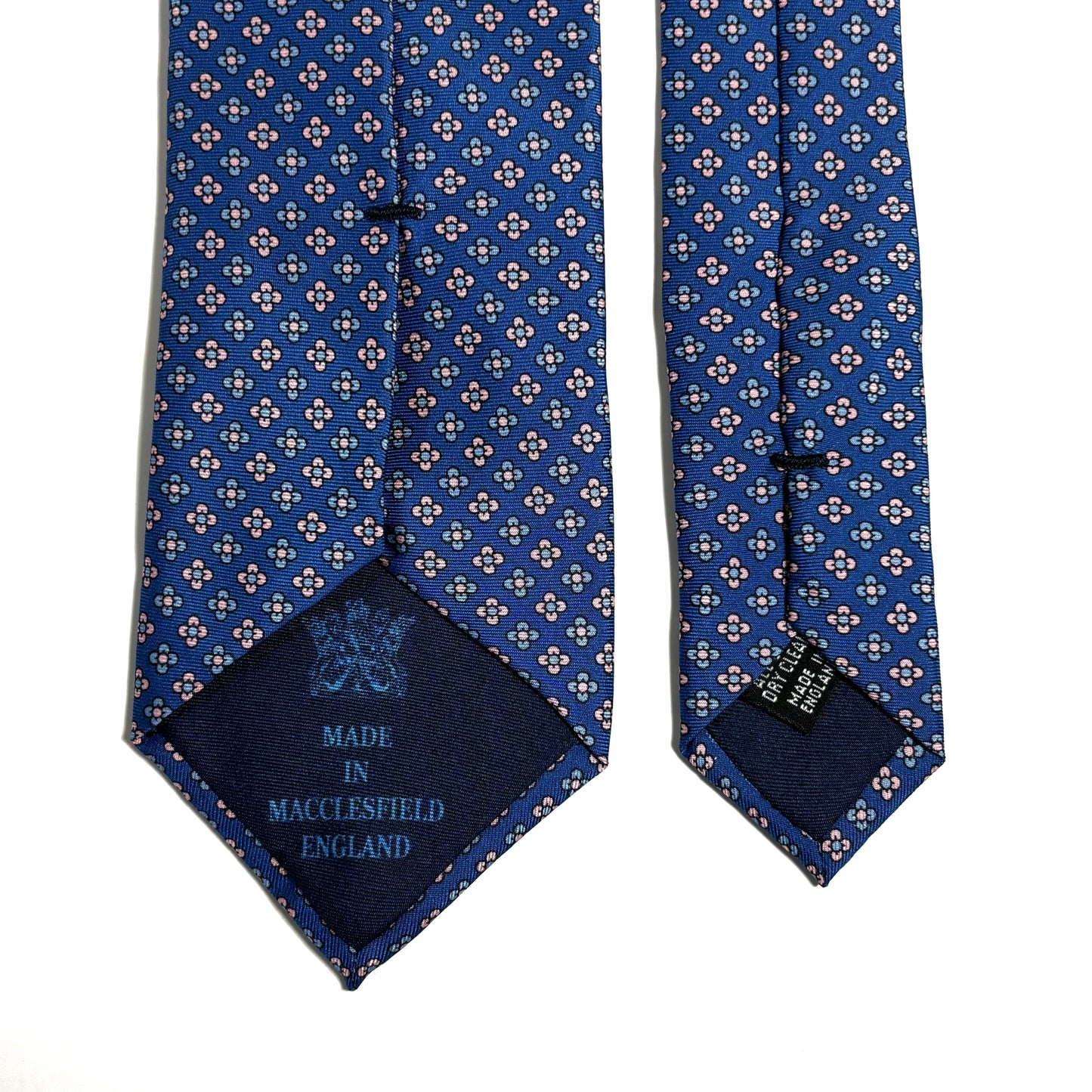 Blue Small Floral Silk Tie