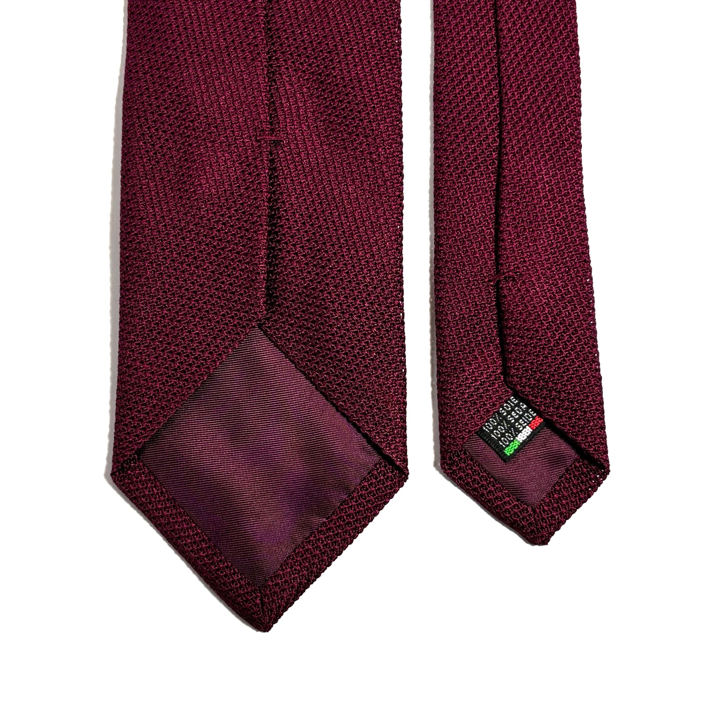 Burgundy Silk Grenadine Tie (Garza Fina)