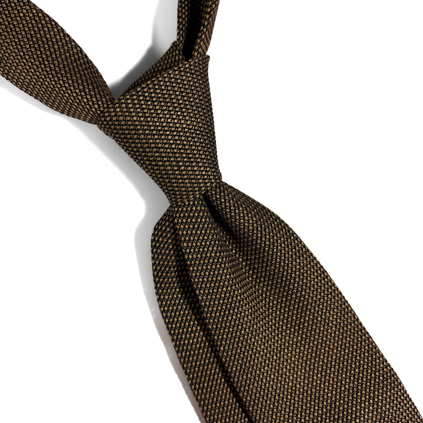 Golden Brown Silk Grenadine Tie (Garza Fina)