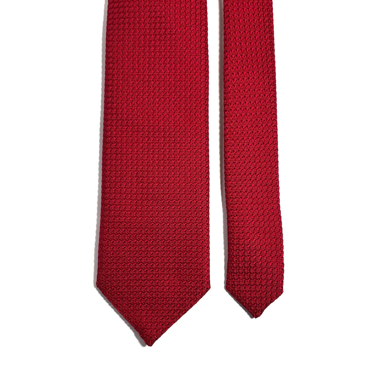 Crimson Red Silk Grenadine Tie (Garza Grossa)