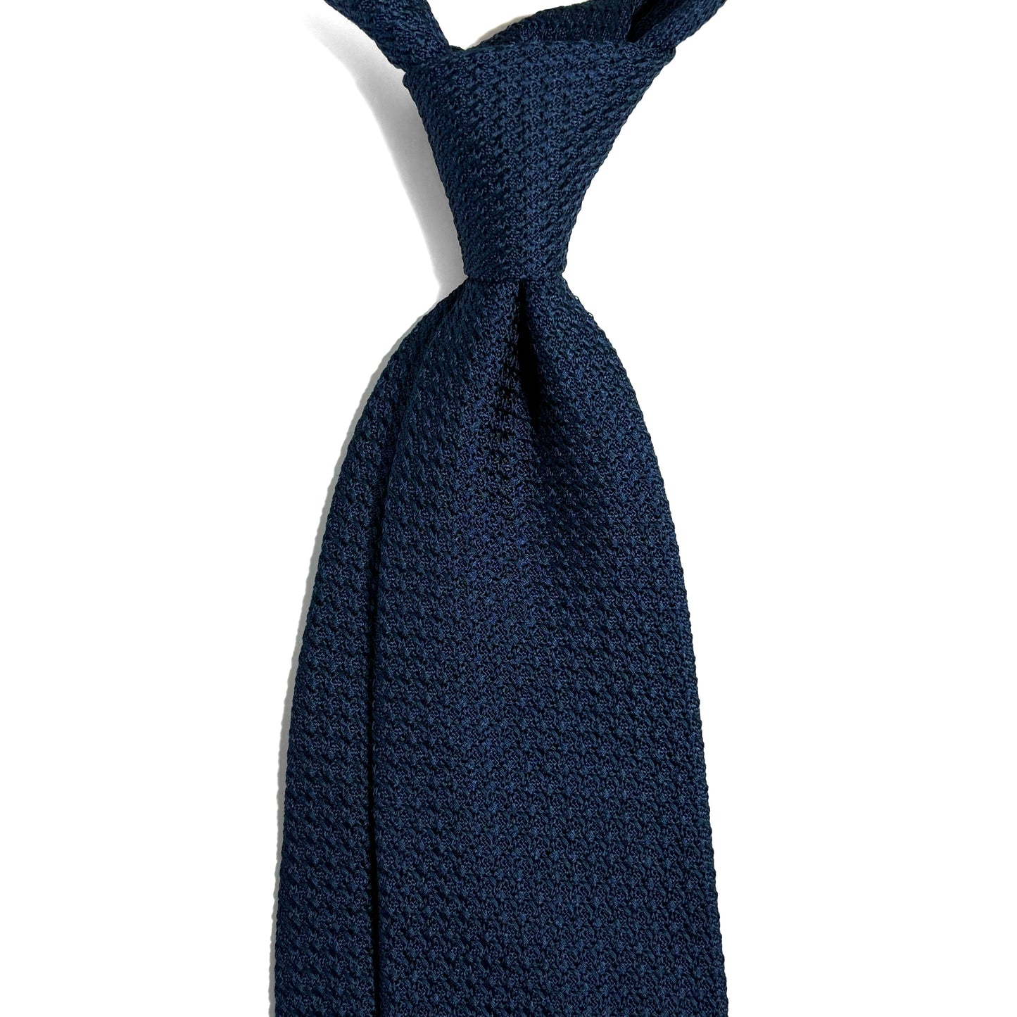Prussian Navy Blue Silk Grenadine Tie (Garza Grossa)