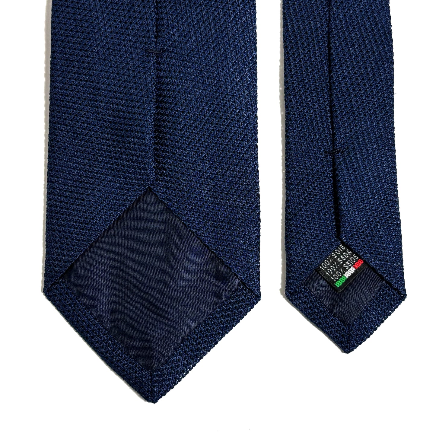 Dark Blue Silk Grenadine Tie (Garza Fina)