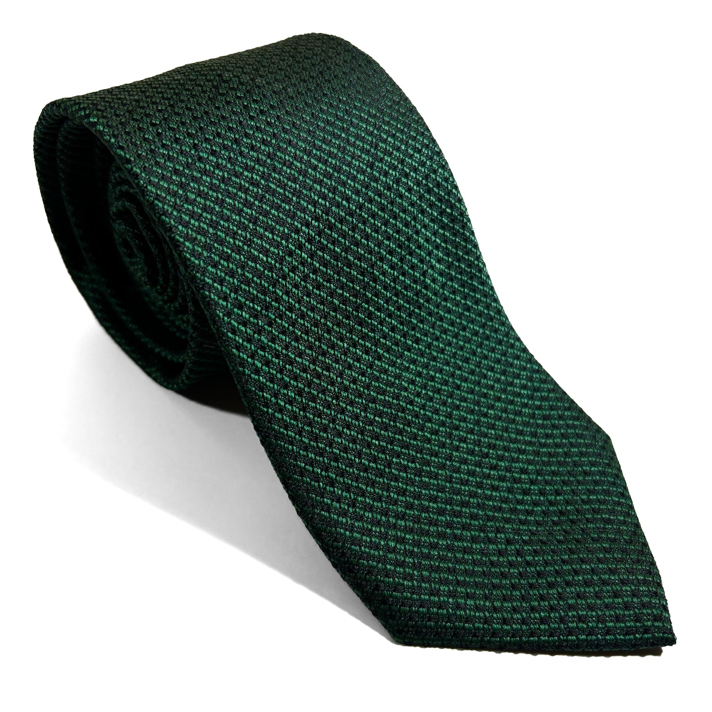 Emerald Green Streaked Silk Grenadine Tie (English Weave)
