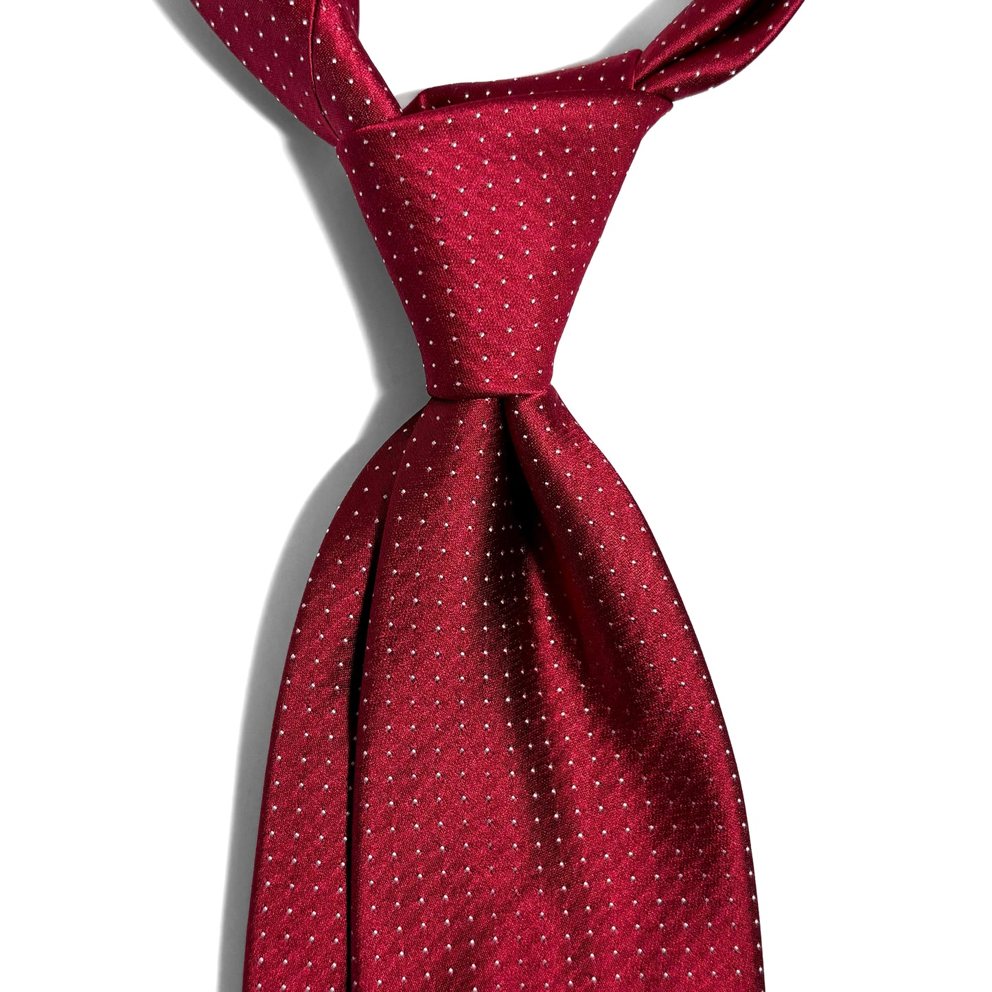 Red Polka Dot Silk Jacquard Tie