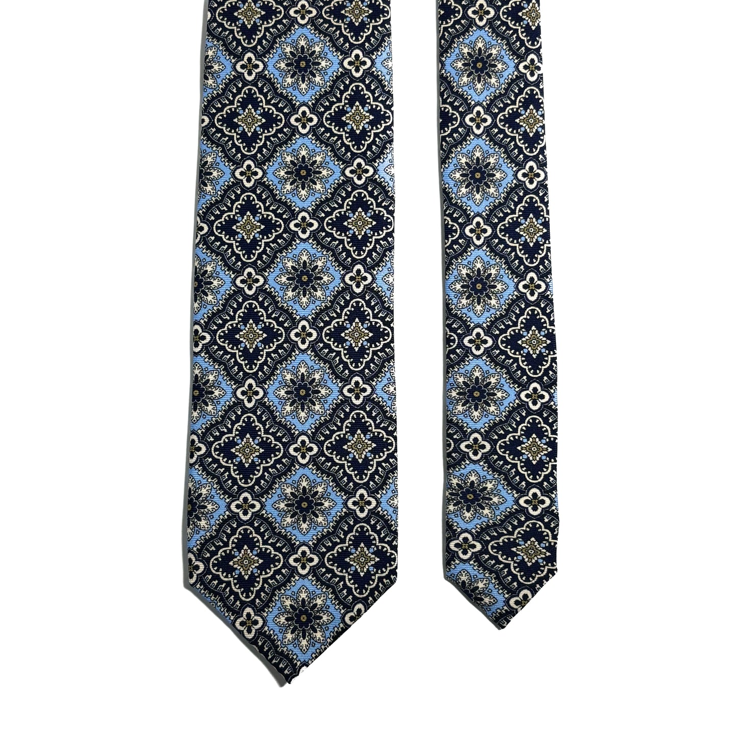Midnight & Light Blue Mosaic Silk Tie
