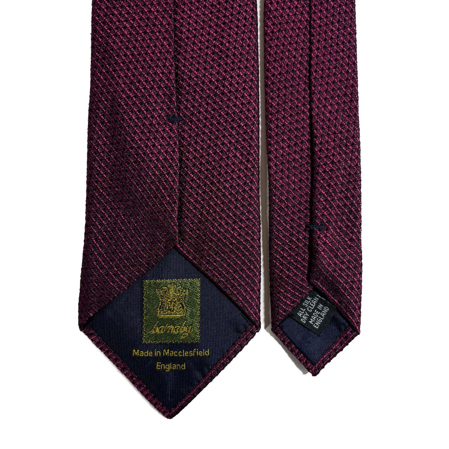Bordeaux Streaked Silk Grenadine Tie (English Weave)