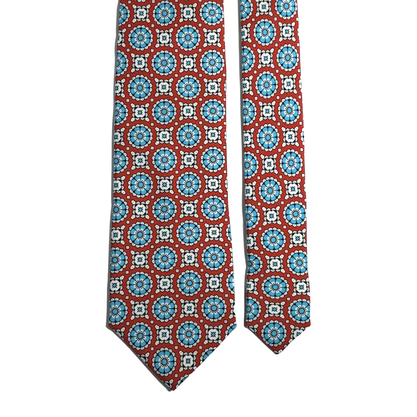 Scarlett Red & Blue Geometric Silk Tie