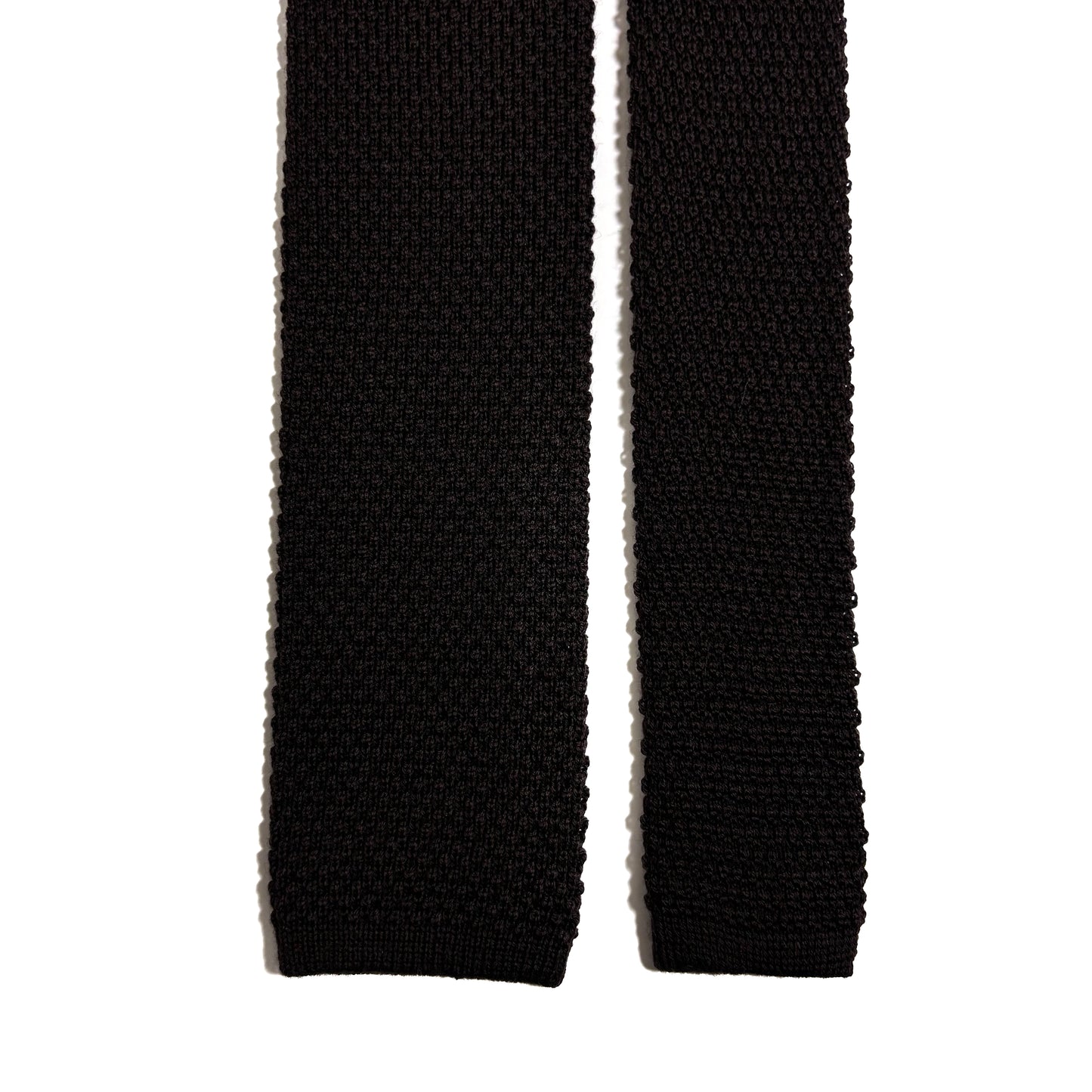 Fine Dark Brown Wool Knitted Tie