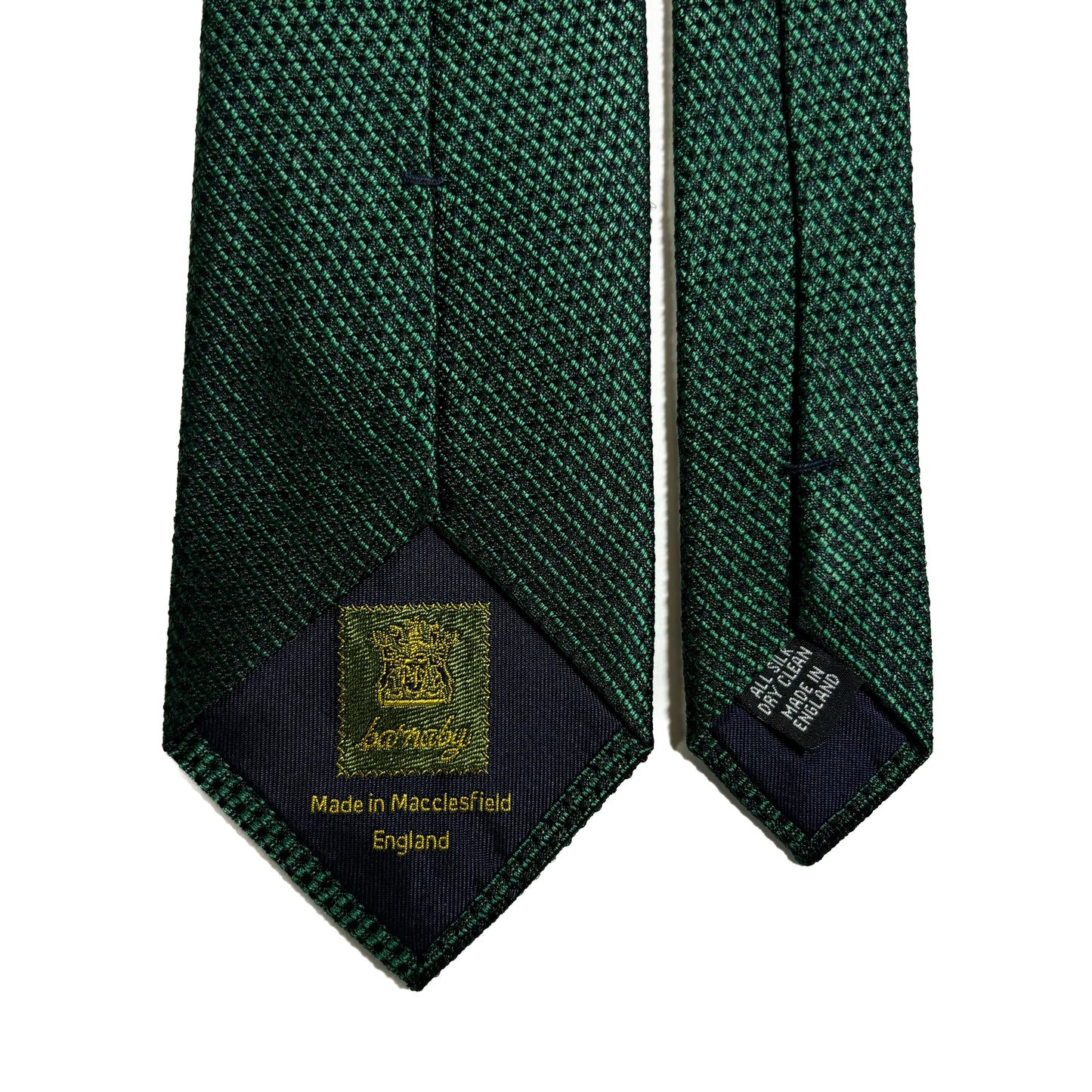 Emerald Green Streaked Silk Grenadine Tie (English Weave)