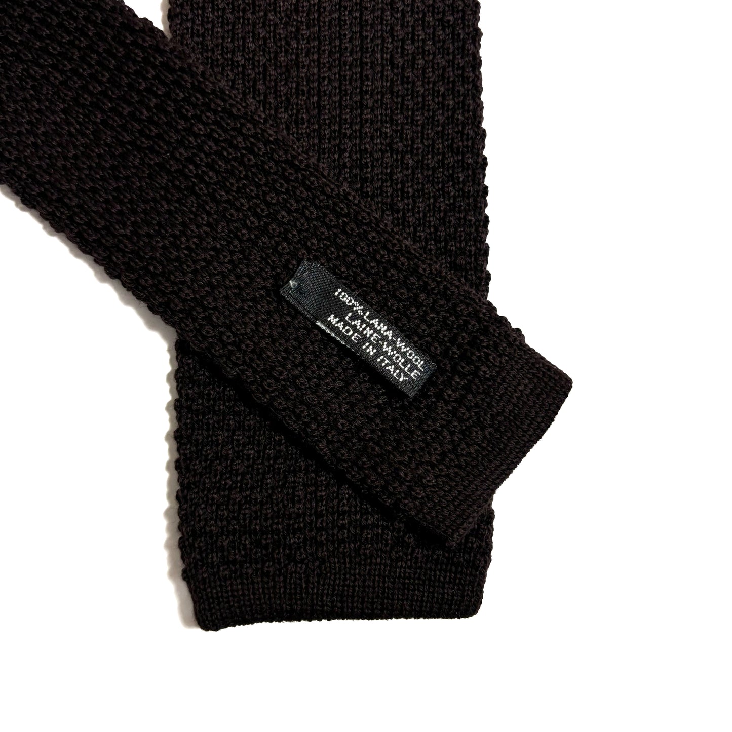 Fine Dark Brown Wool Knitted Tie