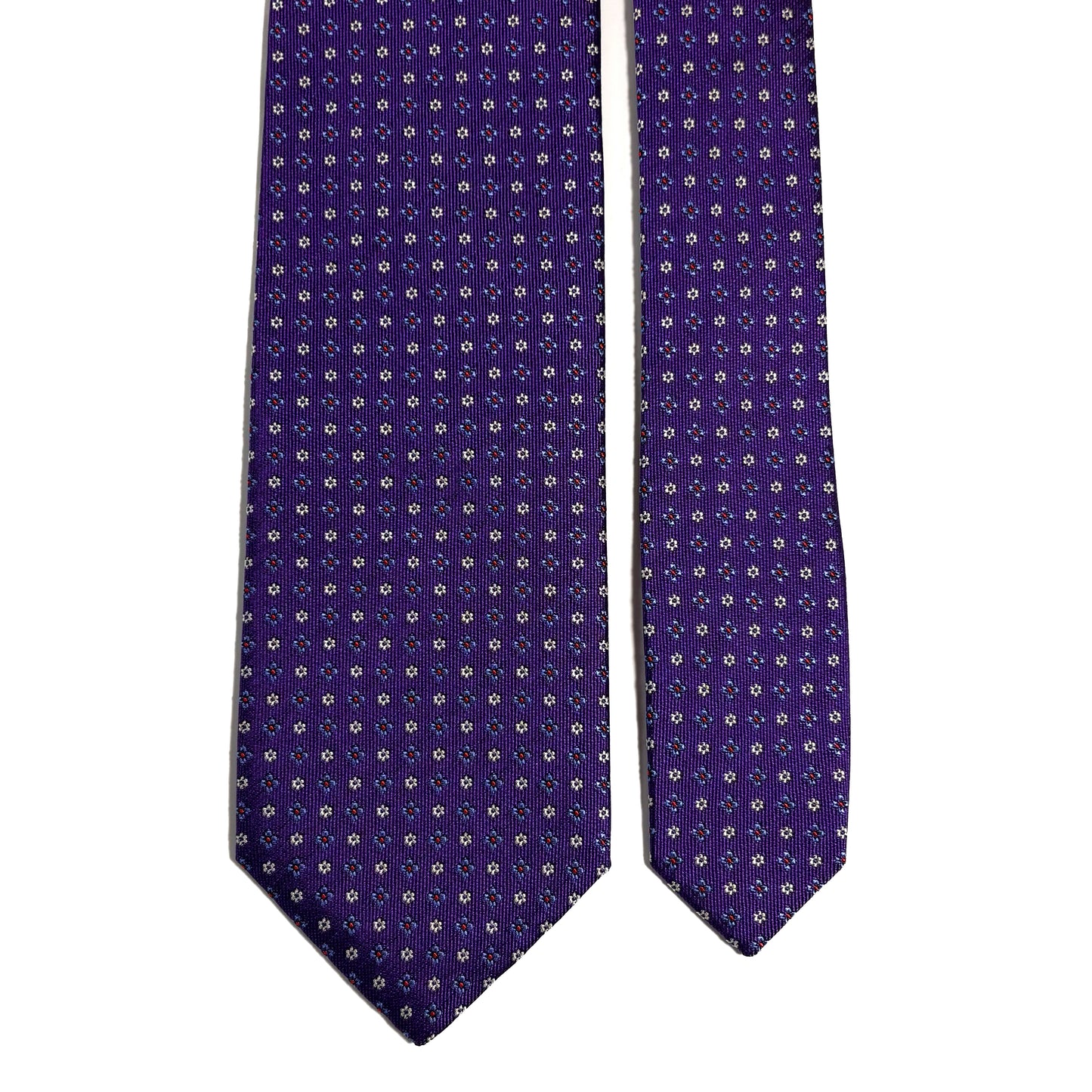 Purple Floral Silk Jacquard Tie