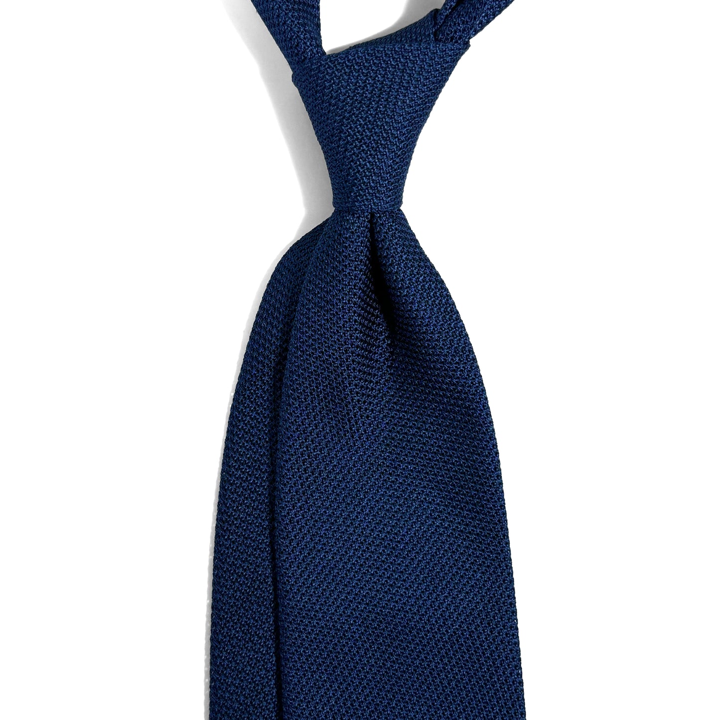 Dark Blue Silk Grenadine Tie (Garza Fina)