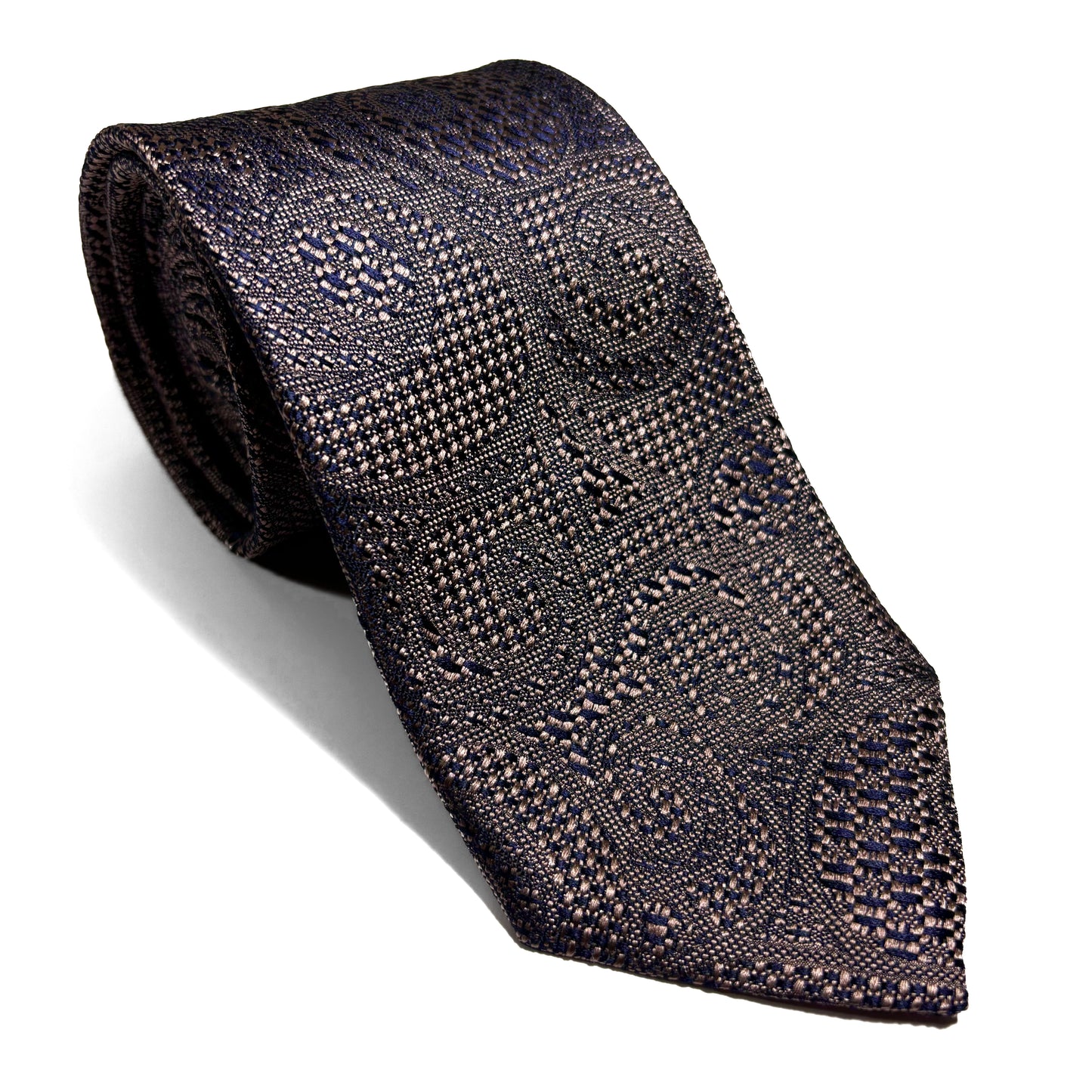 PHOENIX Bronze Paisley Silk Grenadine Jacquard Tie