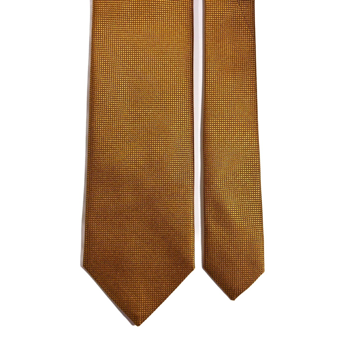 Gold Geometric Jacquard Silk Tie
