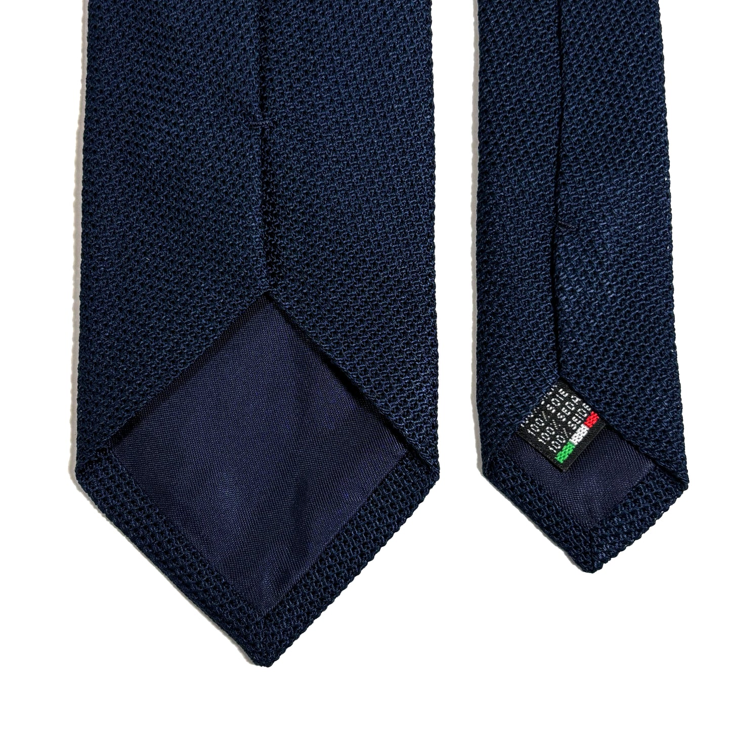 Navy Blue Silk Grenadine Tie (Garza Fina)