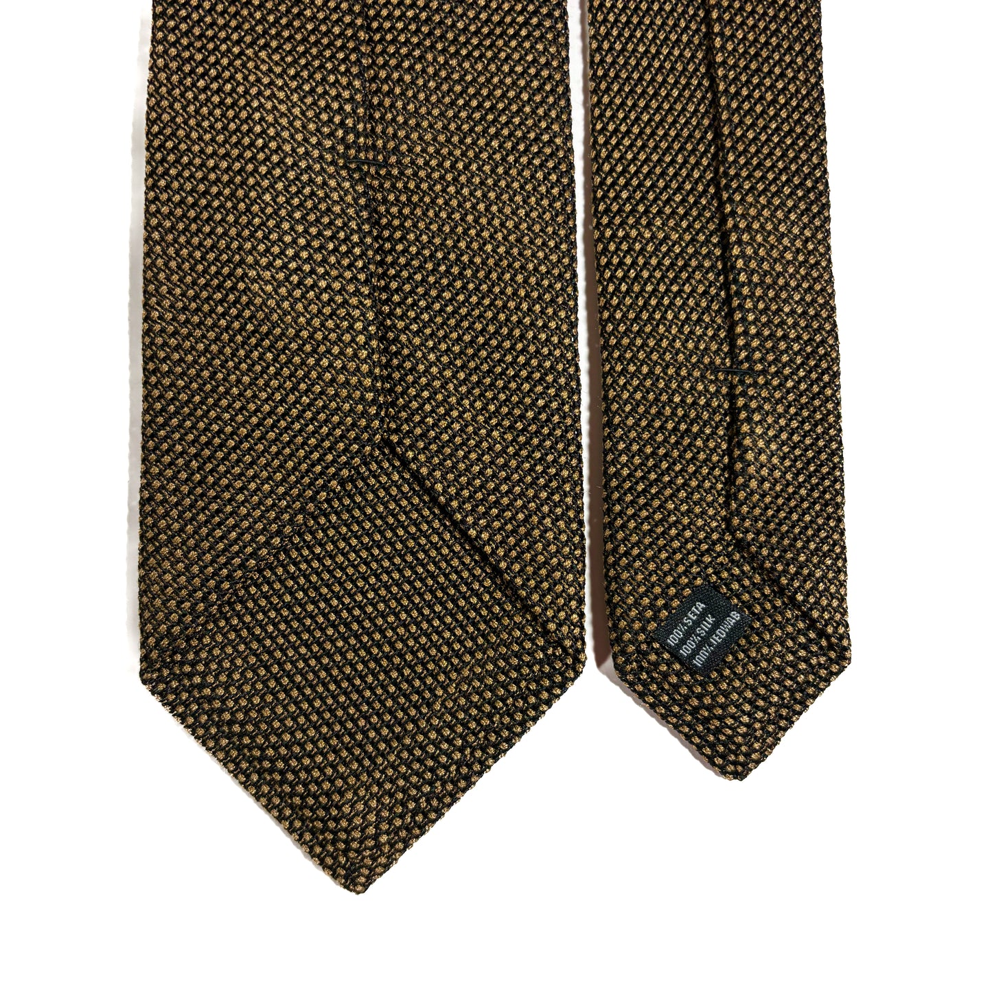 Golden Brown Silk Grenadine Tie (Garza Fina)