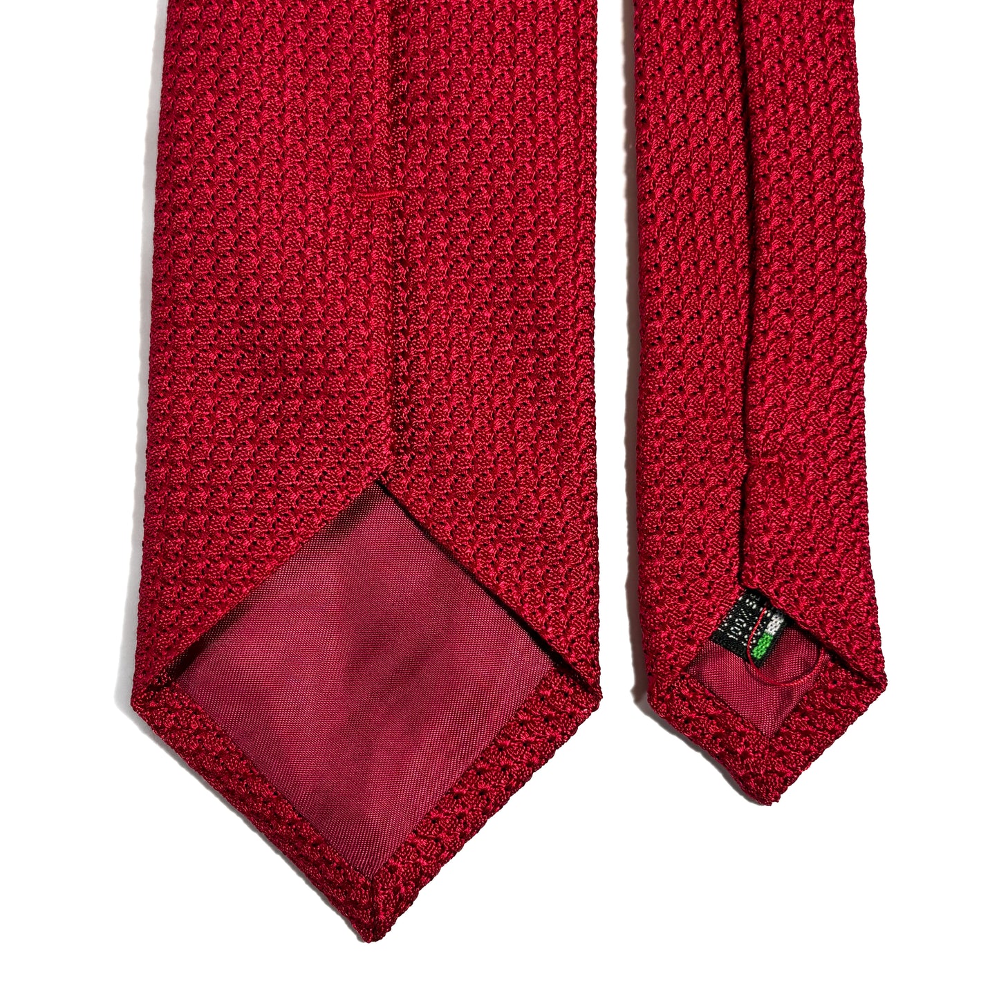 Crimson Red Silk Grenadine Tie (Garza Grossa)