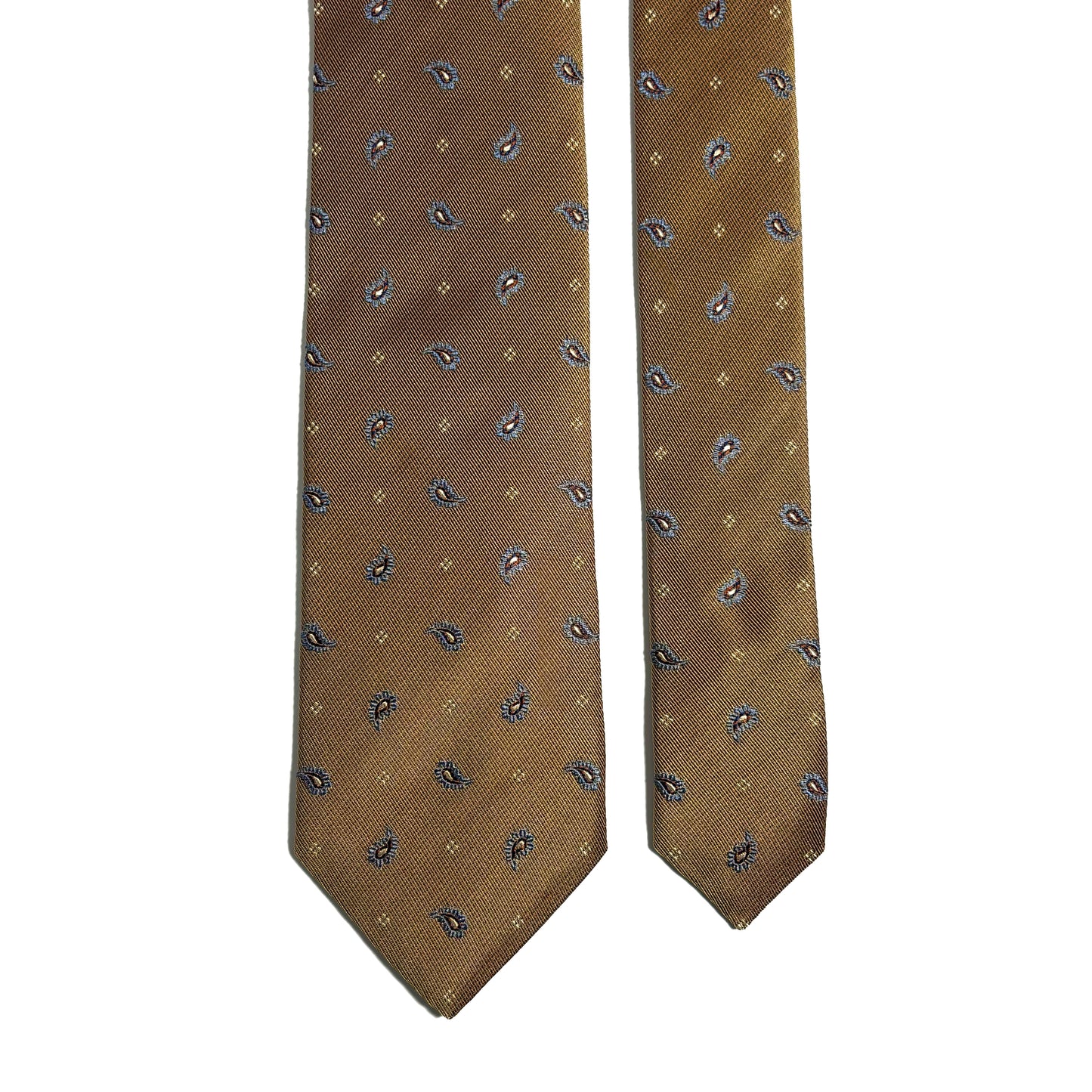 Light Brown Small Paisley Silk Jacquard Tie