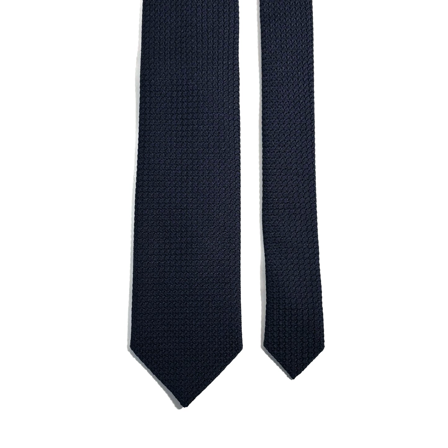 Navy Blue Silk Grenadine Tie (Garza Grossa)
