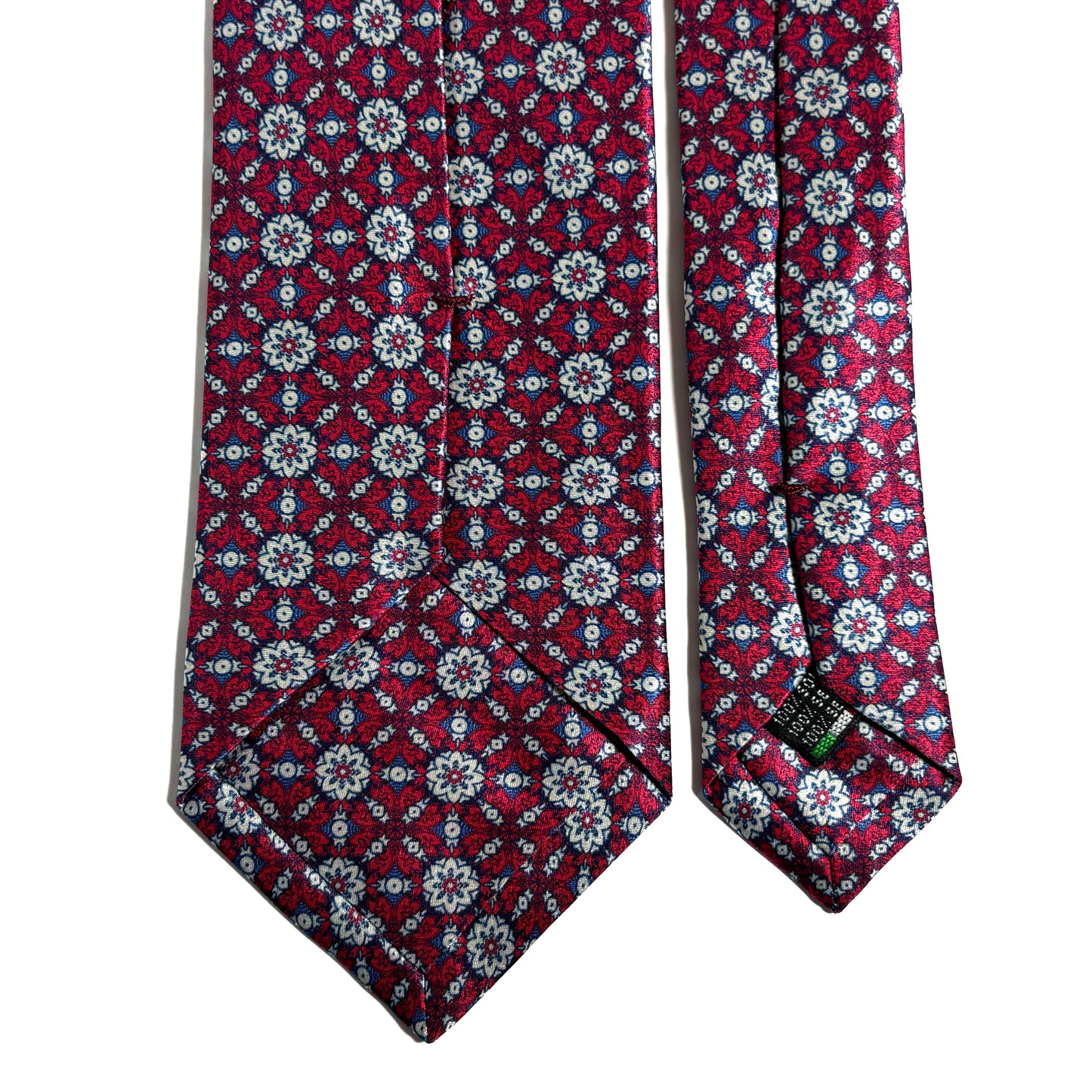 Wine Red Floral Silk Satin Tie