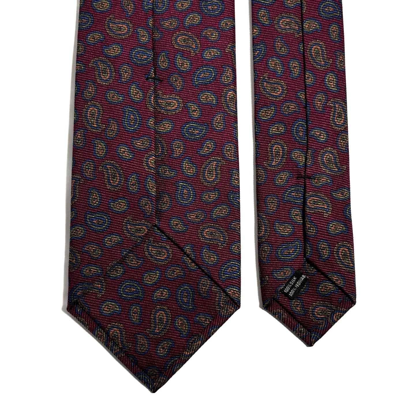 Burgundy Paisley Italian Madder Silk Tie