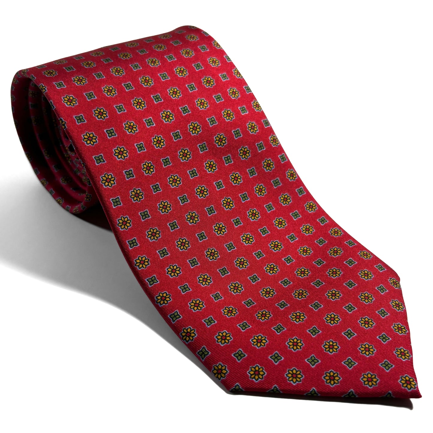 Red Floral Silk Tie