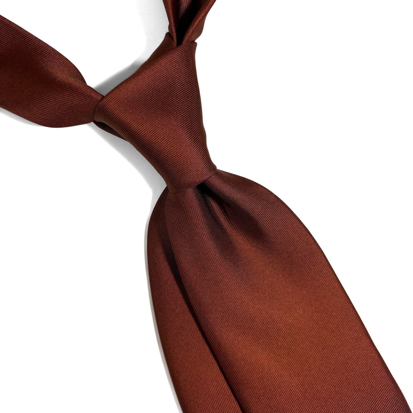 Rust Orange English Printed Twill Silk Tie