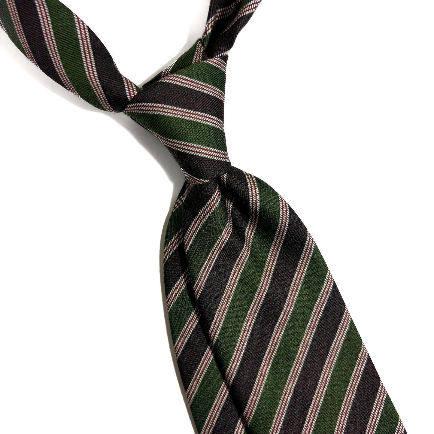 Green Striped Wool/Silk Tie
