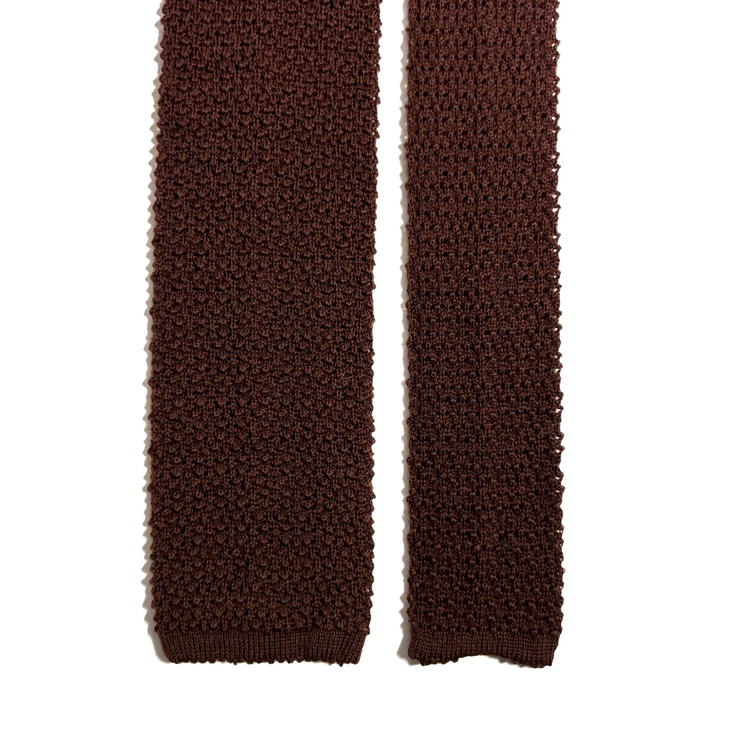 Rust Brown Wool Knitted Tie