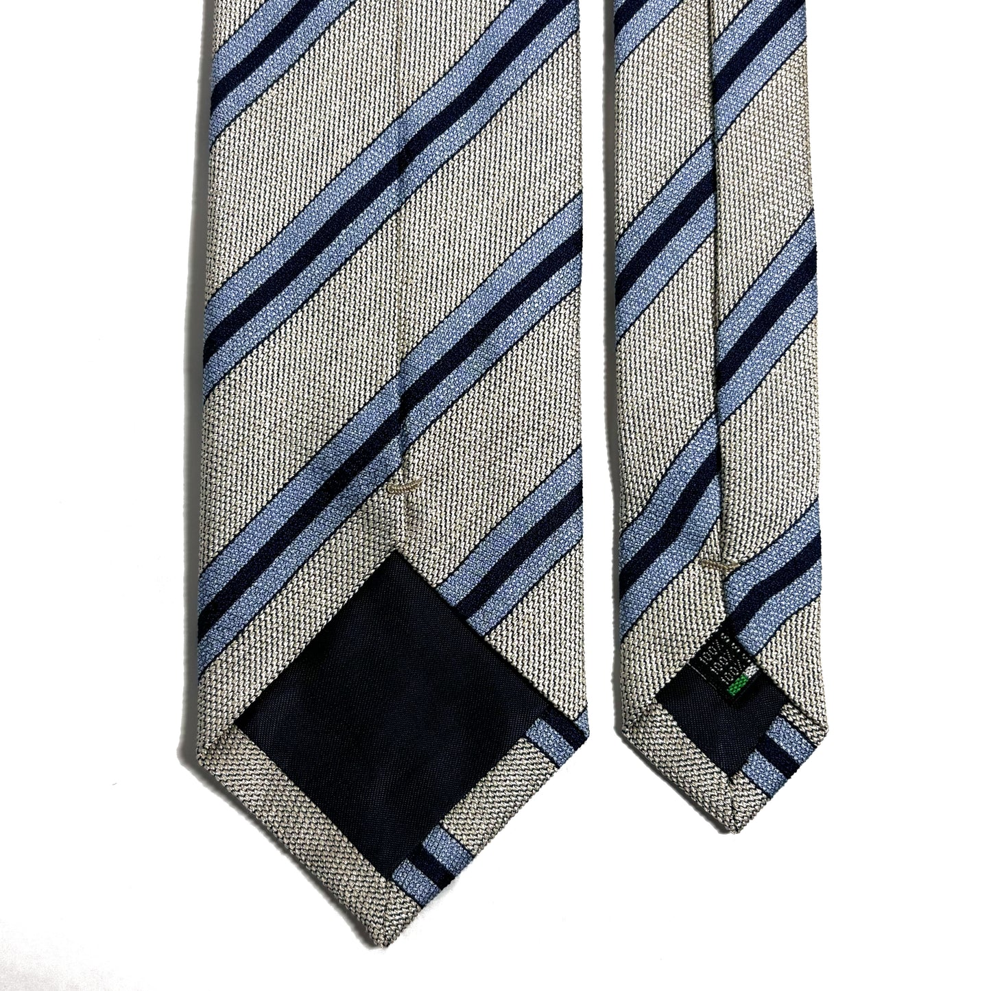 Ivory Striped Silk Jacquard Tie