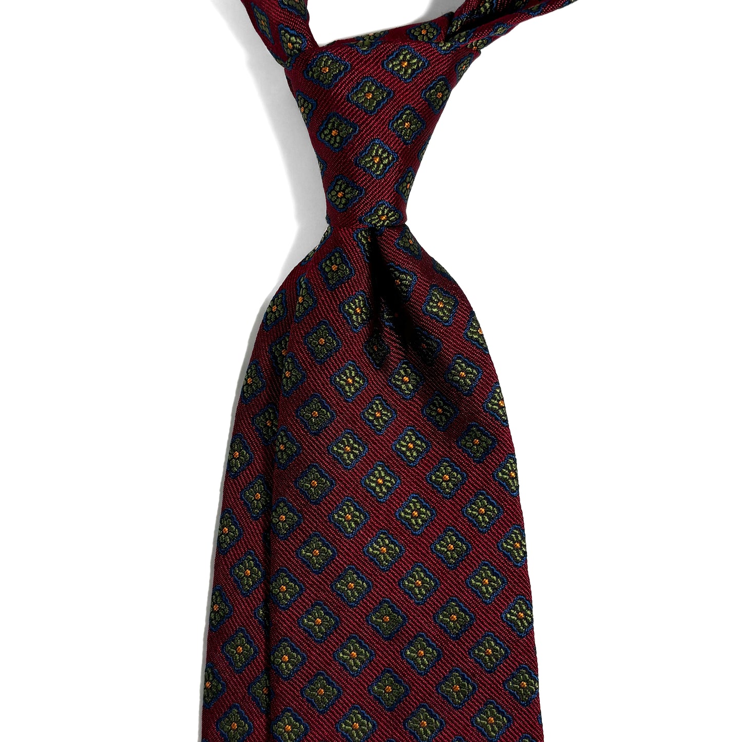 Burgundy Diamond Silk Jacquard Tie