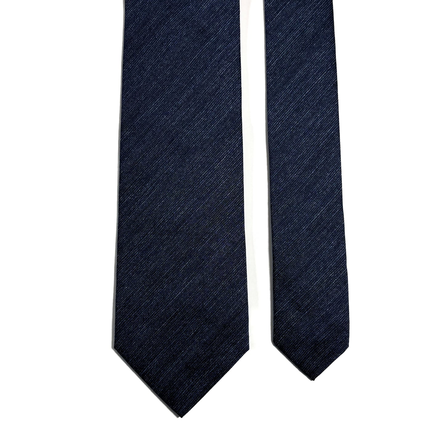 Heather Blue Solid Silk Jacquard Tie