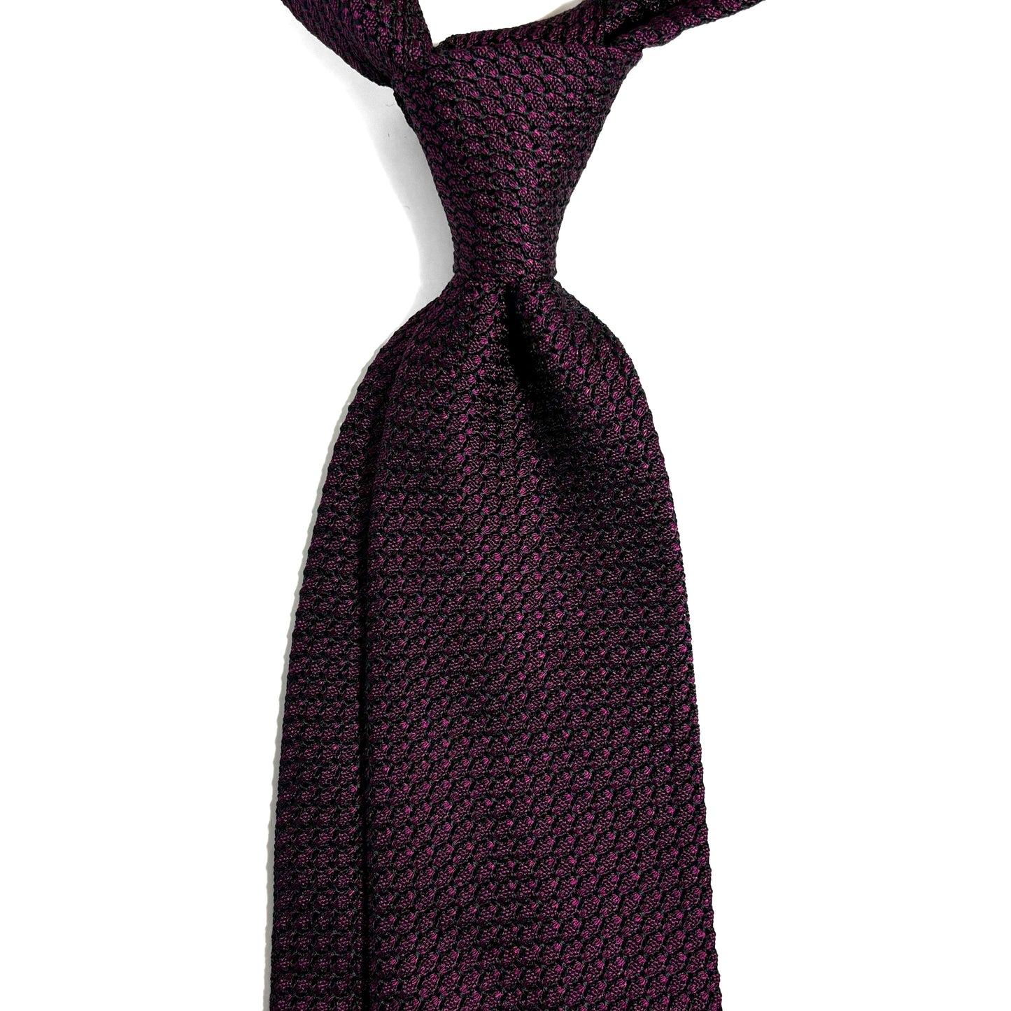 Plum Purple Silk Grenadine Tie (Garza Grossa)