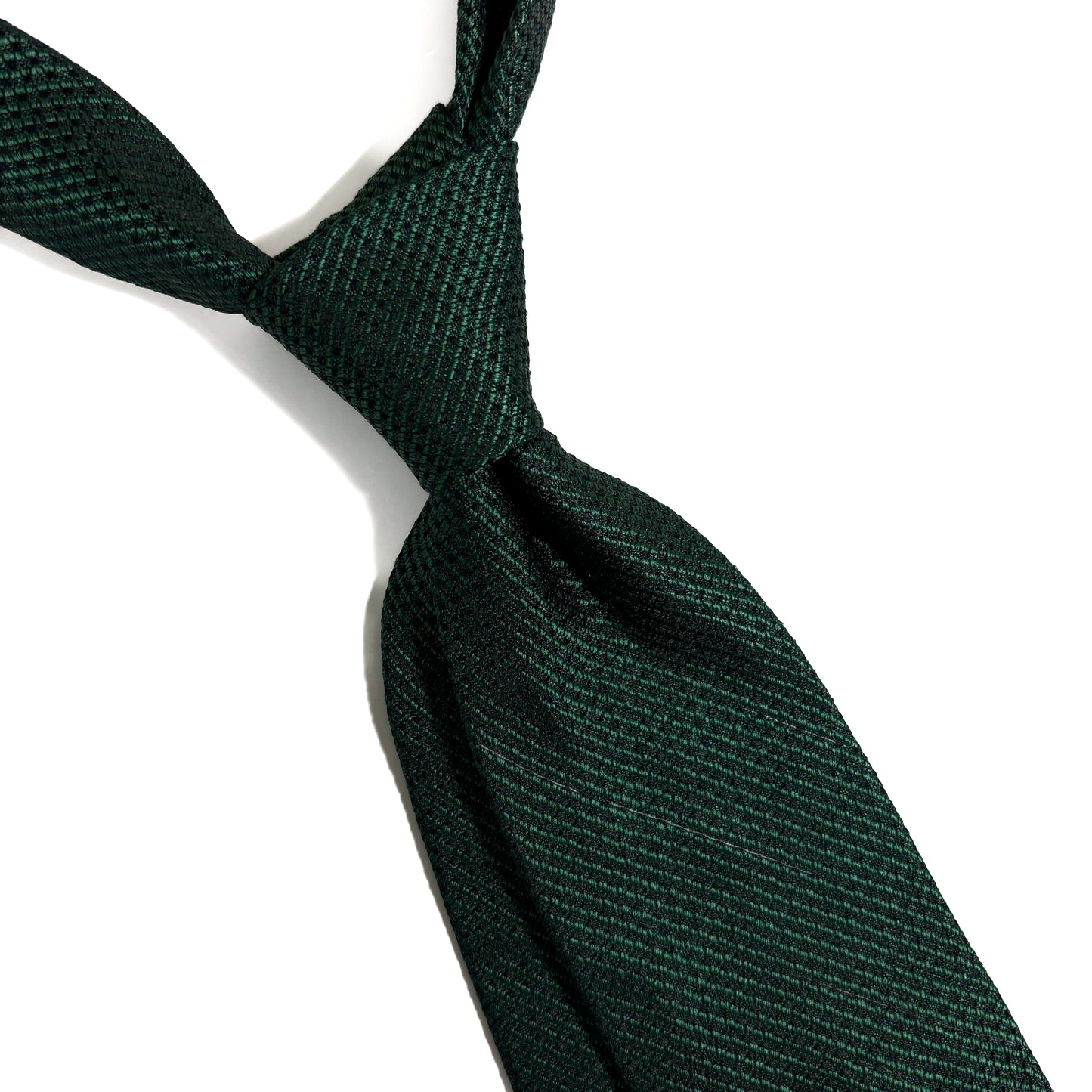 Emerald Green Streaked Silk Grenadine Tie (English Weave)