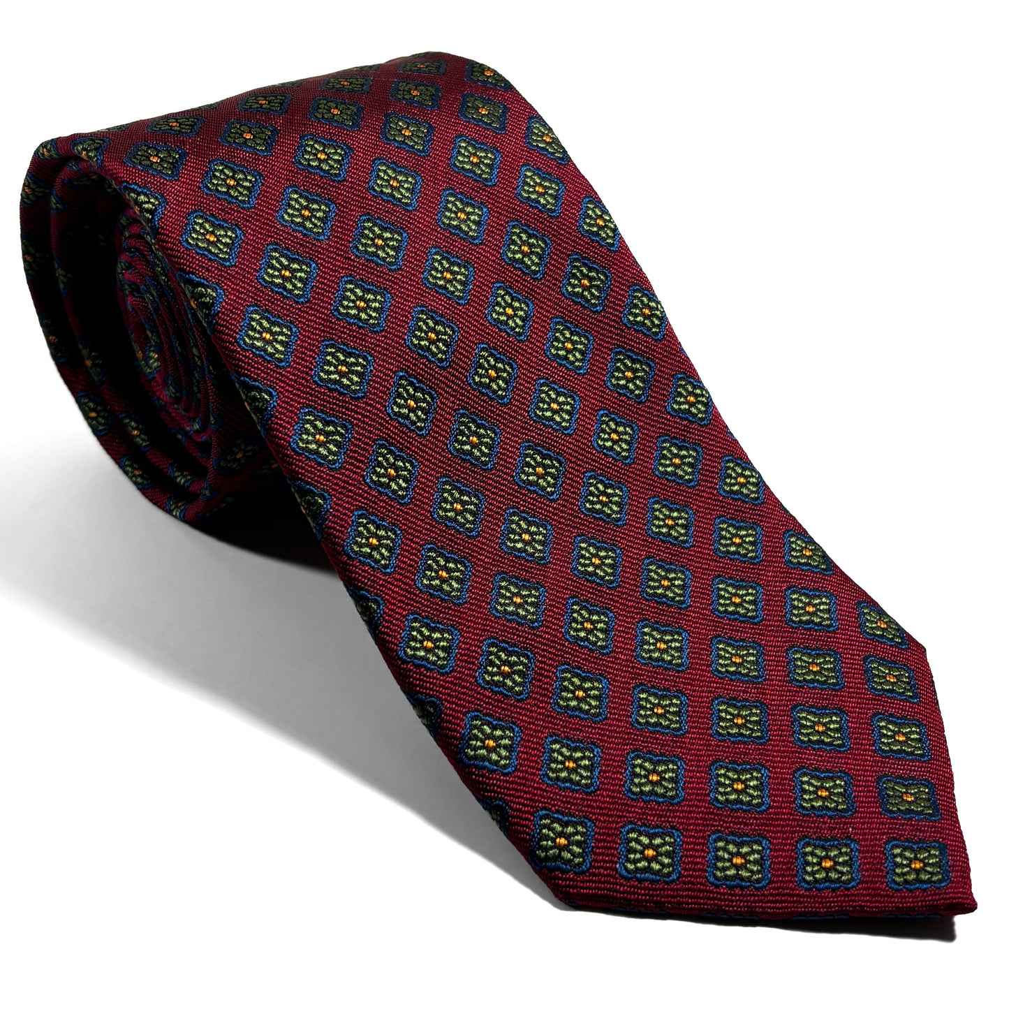 Burgundy Diamond Silk Jacquard Tie