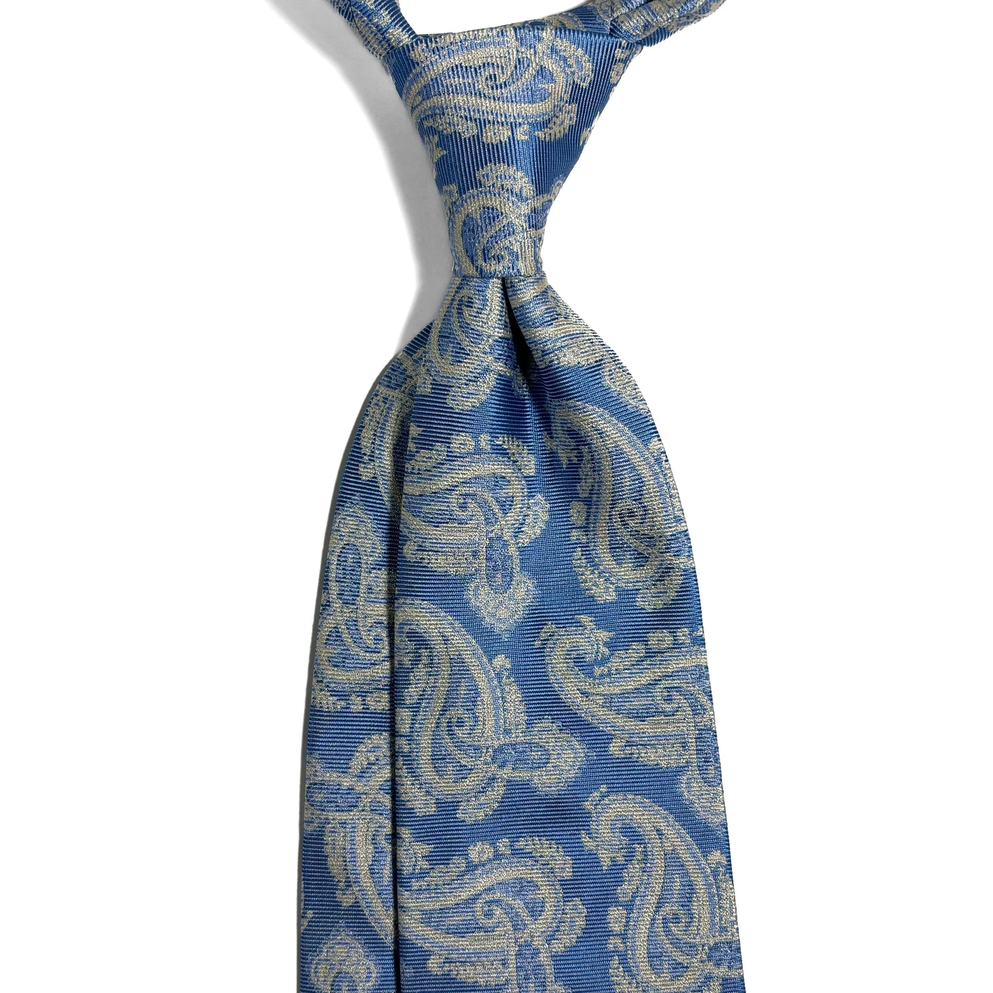 Light Blue Paisley Silk Jacquard Tie