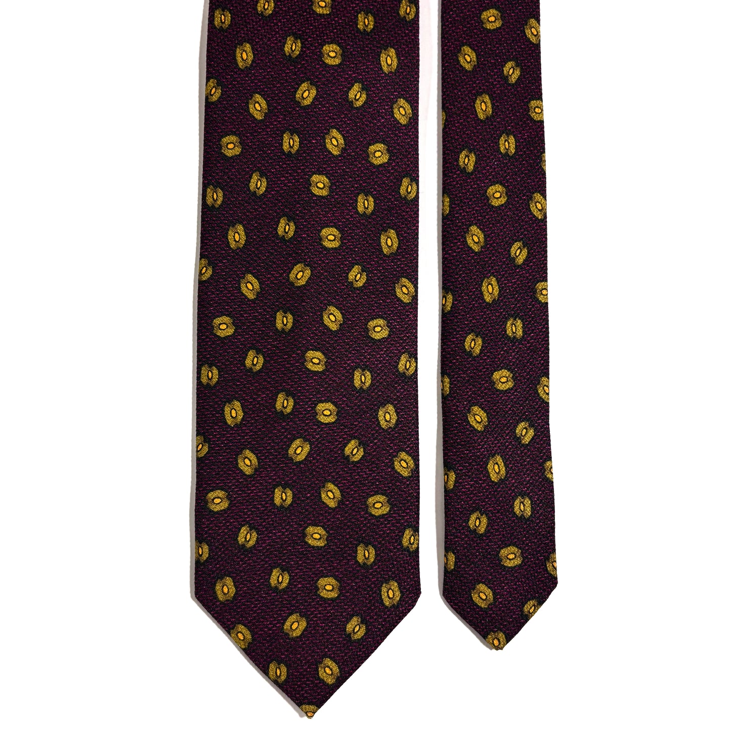 Purple Foulard Printed Micro-Grenadine Silk Tie