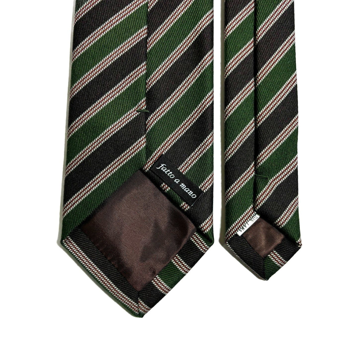 Green Striped Wool/Silk Tie