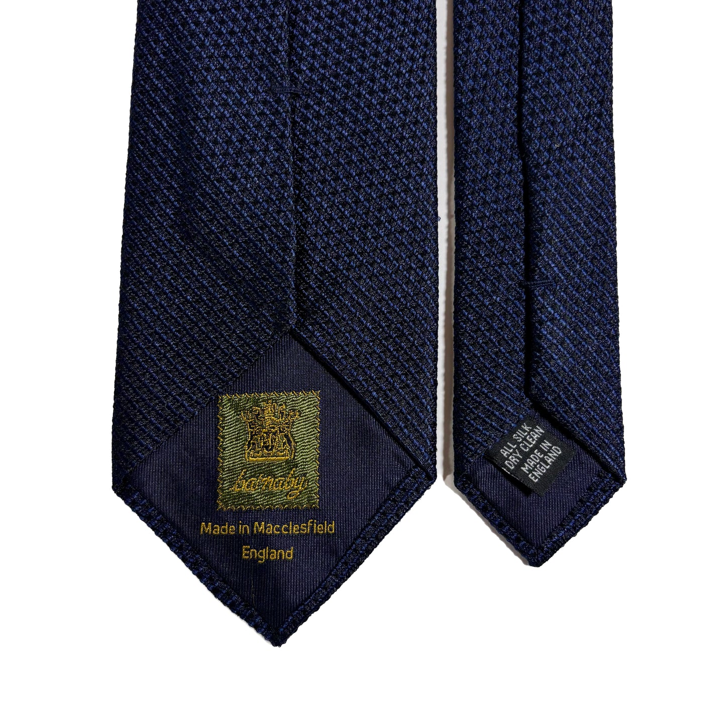 Navy Blue Silk Grenadine Tie (English Weave)