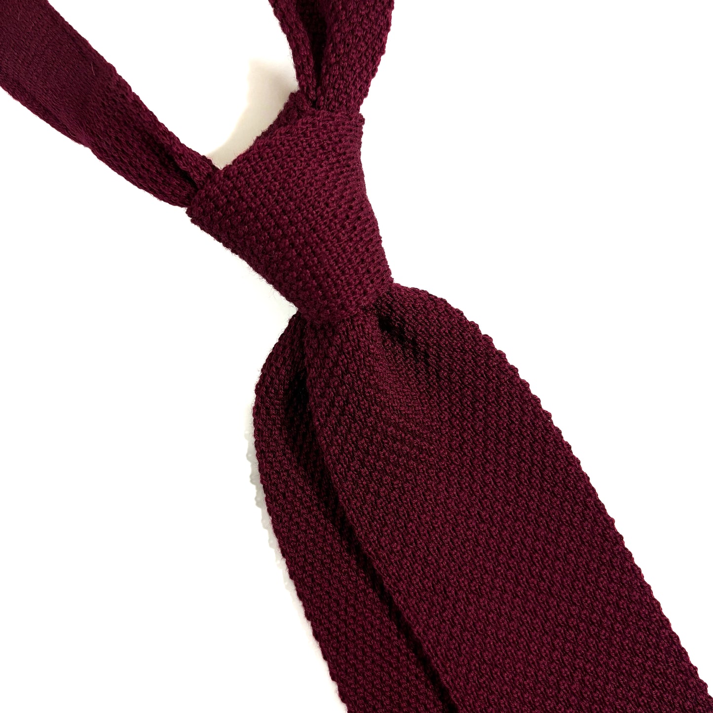 Burgundy Wool Knitted Tie