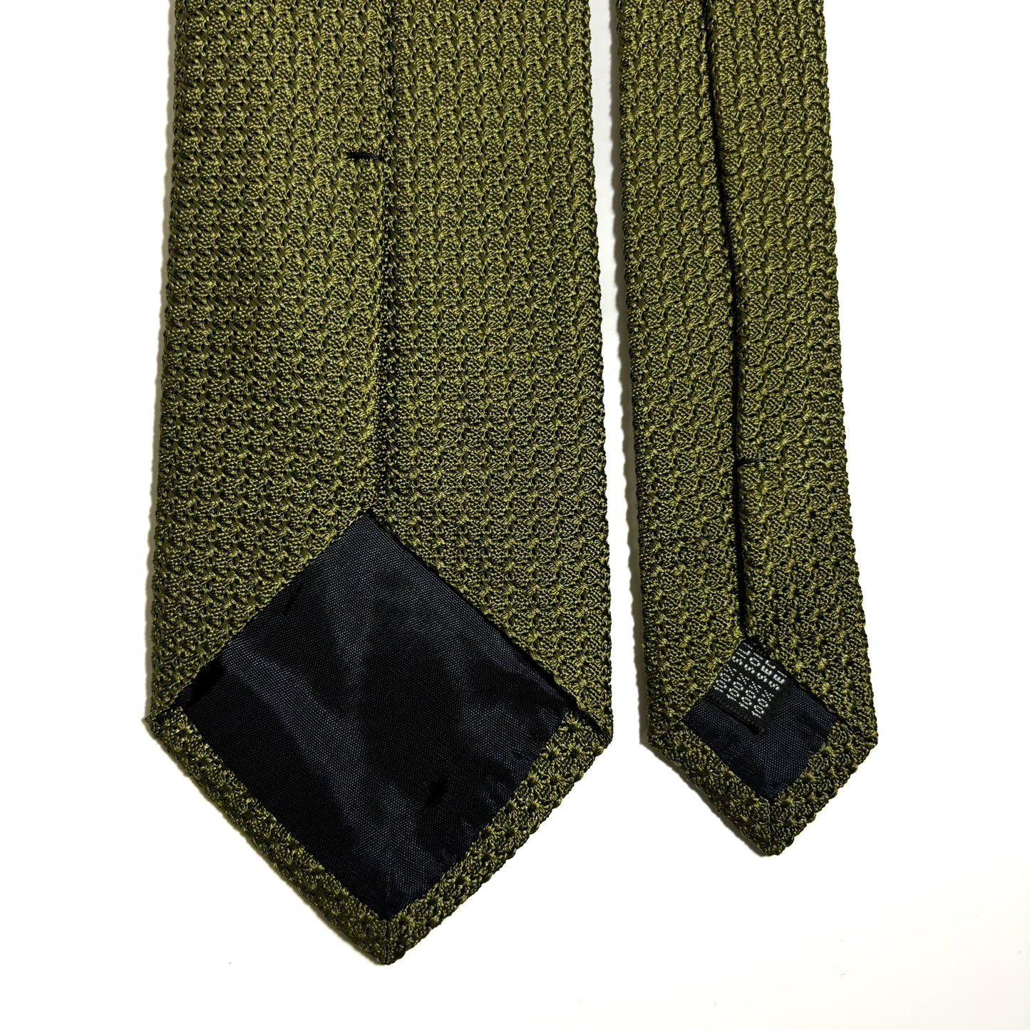 Olive Green Silk Grenadine Tie (Garza Grossa)