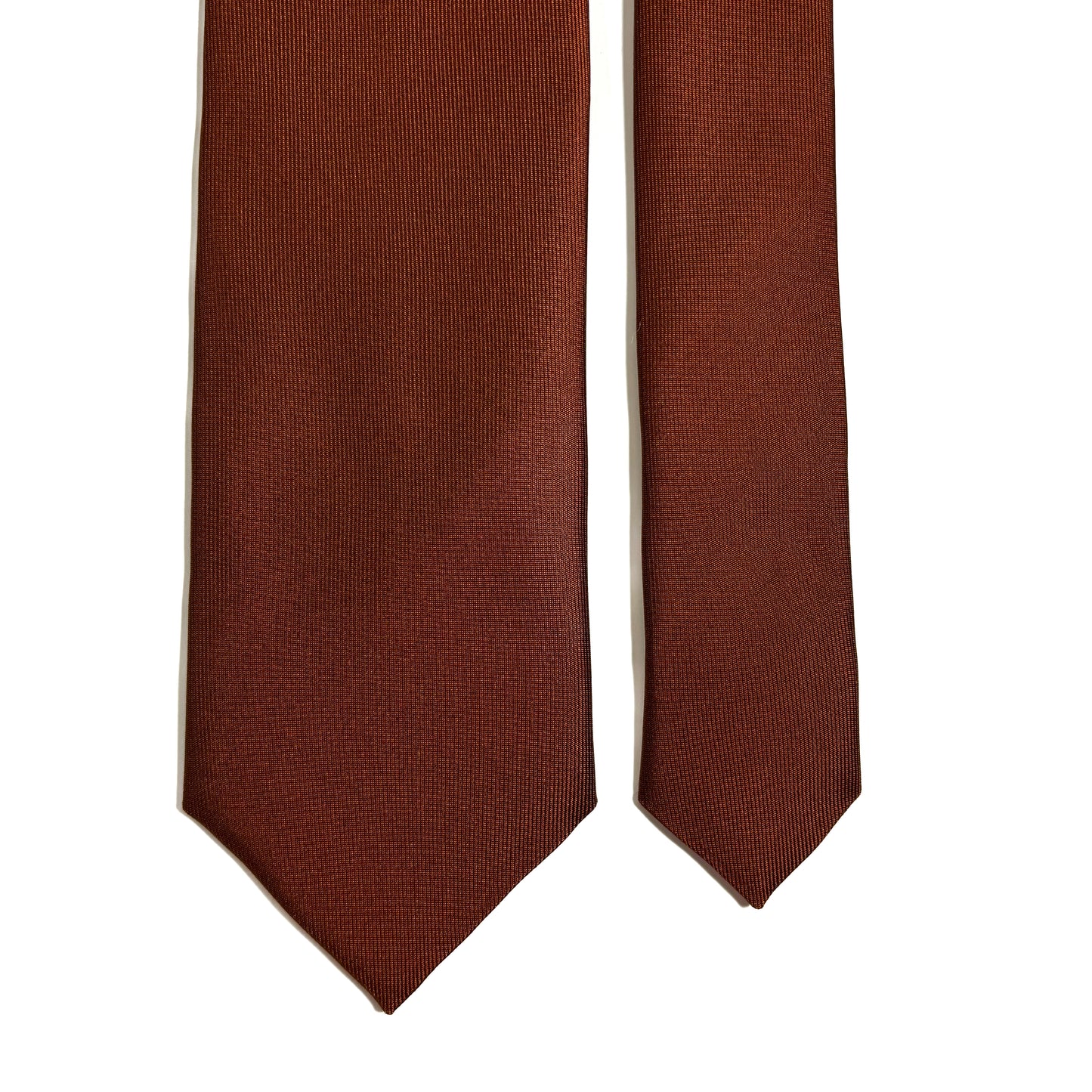 Rust Orange English Printed Twill Silk Tie