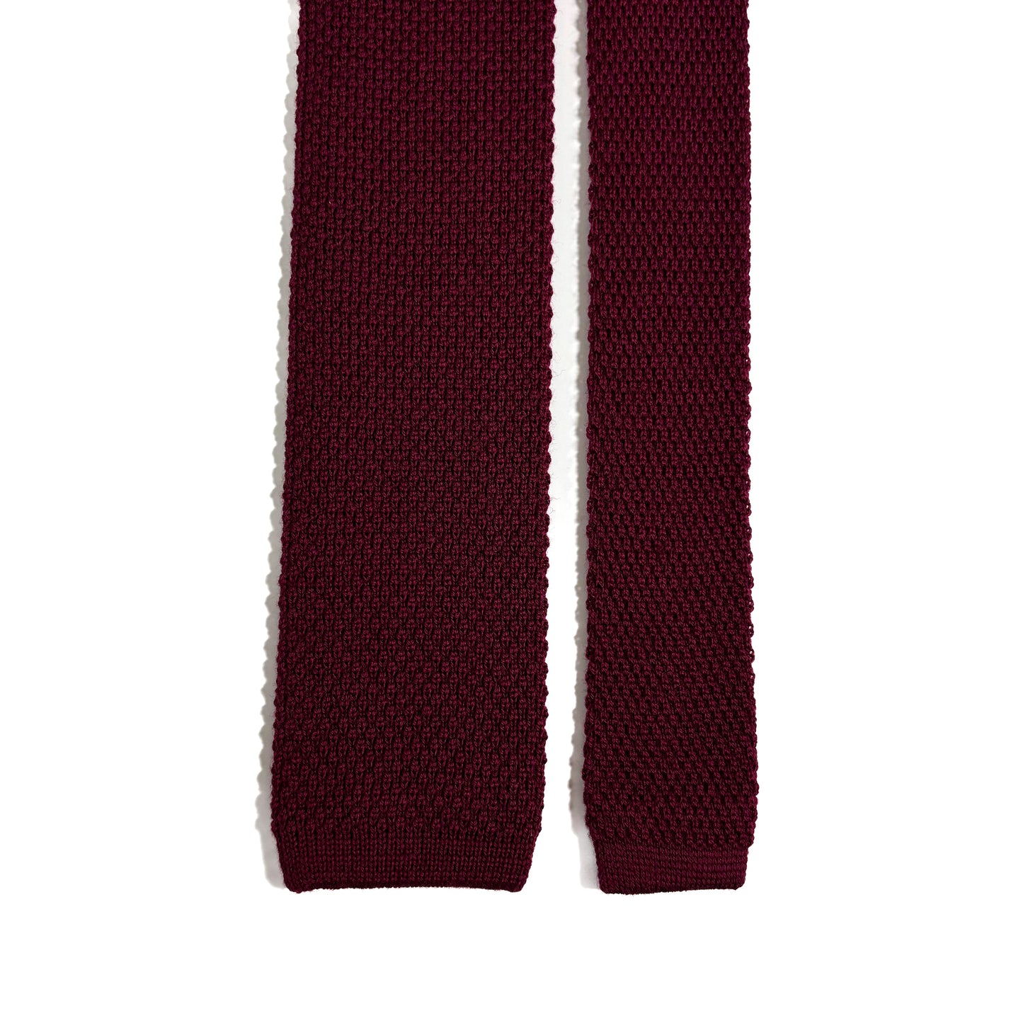 Burgundy Wool Knitted Tie