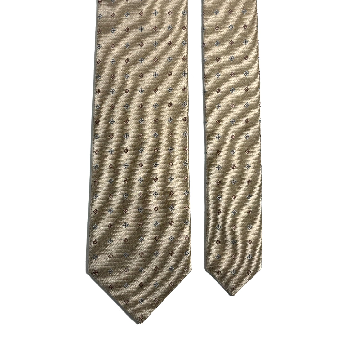 Beige Floral Silk Jacquard Tie